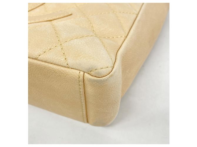 Borsa Tote Chanel Matelassé Chain Beige - vista 6