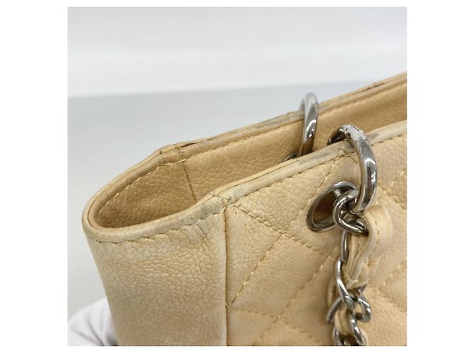 Borsa Tote Chanel Matelassé Chain Beige - vista 7