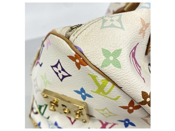 Borsa Louis Vuitton Monogram Multicolor Speedy 30 M92643 Blanc Bianco - vista 11