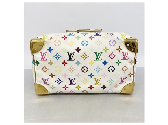 Borsa Louis Vuitton Monogram Multicolor Speedy 30 M92643 Blanc Bianco - vista 3