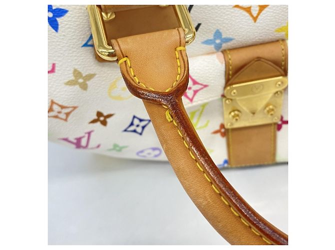 Borsa Louis Vuitton Monogram Multicolor Speedy 30 M92643 Blanc Bianco - vista 6