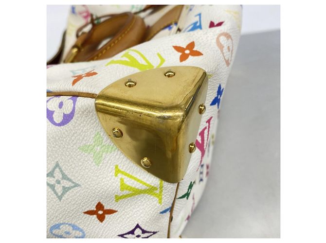Borsa Louis Vuitton Monogram Multicolor Speedy 30 M92643 Blanc Bianco - vista 7
