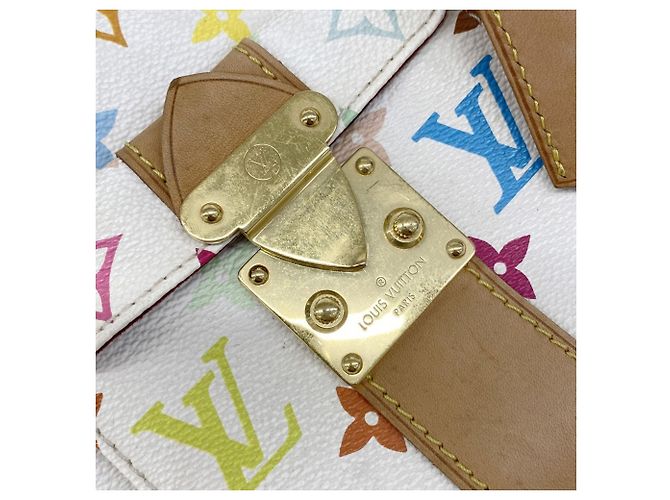 Borsa Louis Vuitton Monogram Multicolor Speedy 30 M92643 Blanc Bianco - vista 8