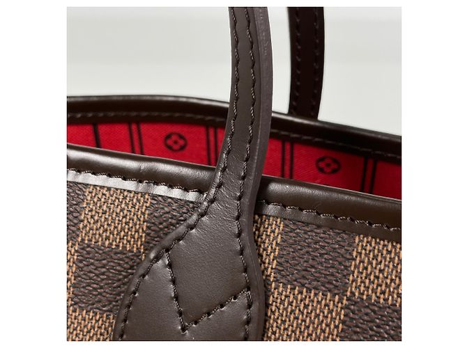 Borsa Louis Vuitton Damier Brown Neverfull PM Marrone Damier ebene - vista 5