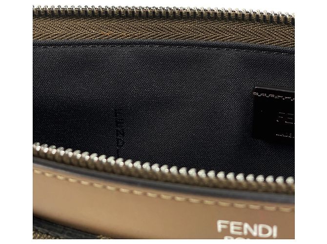 Clutch Fendi Zucca Pattern Marrone - vista 6