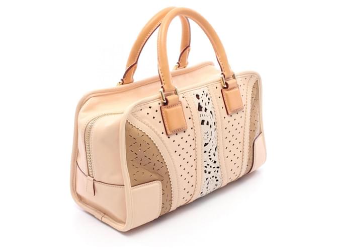 Borsa Loewe Amazona 28 Marrone Multicolore Beige - vista 2