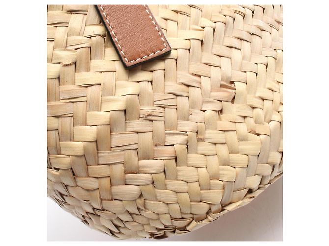 Borsa Basket Loewe Small Smiley World Marrone Beige Giallo - vista 5