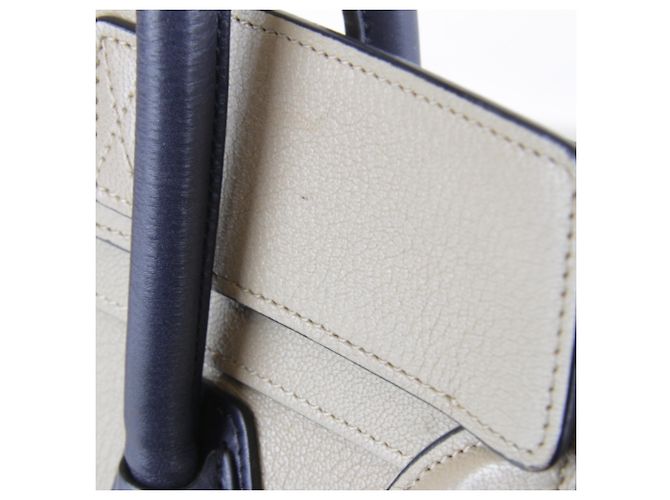 Céline Celine Leder Bicolor Tote Bag Beige - Ansicht 11