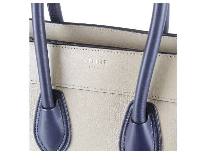 Céline Celine Leder Bicolor Tote Bag Beige - Ansicht 12