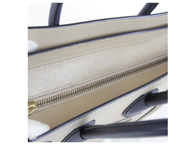 Céline Celine Leder Bicolor Tote Bag Beige - Ansicht 13