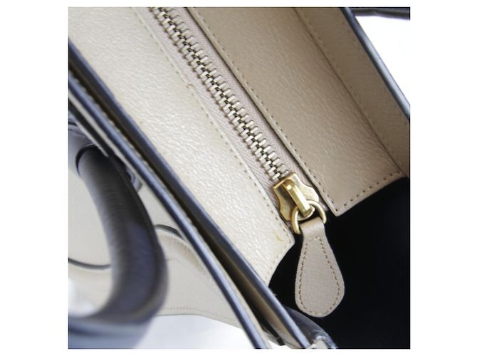 Céline Celine Leder Bicolor Tote Bag Beige - Ansicht 14