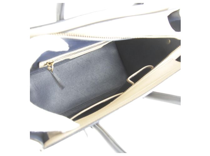 Céline Celine Leder Bicolor Tote Bag Beige - Ansicht 15