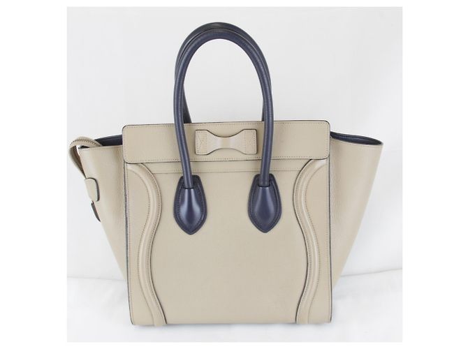Céline Celine Leder Bicolor Tote Bag Beige - Ansicht 2