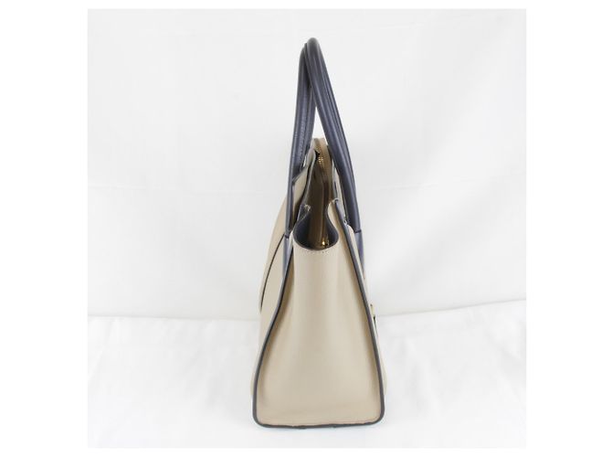 Céline Celine Leder Bicolor Tote Bag Beige - Ansicht 4