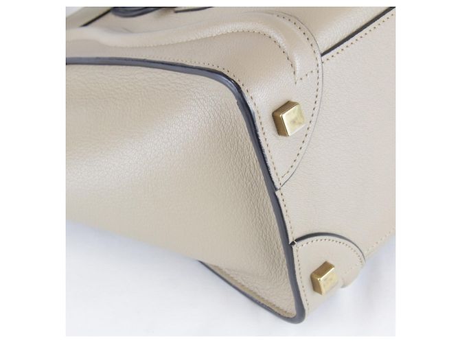 Céline Celine Leder Bicolor Tote Bag Beige - Ansicht 6