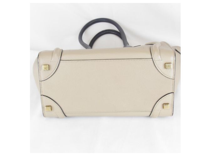 Céline Celine Leder Bicolor Tote Bag Beige - Ansicht 7