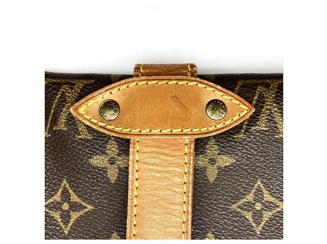 Borsa a Spalla Louis Vuitton Saumur 30 Marrone Monogramma - vista 10