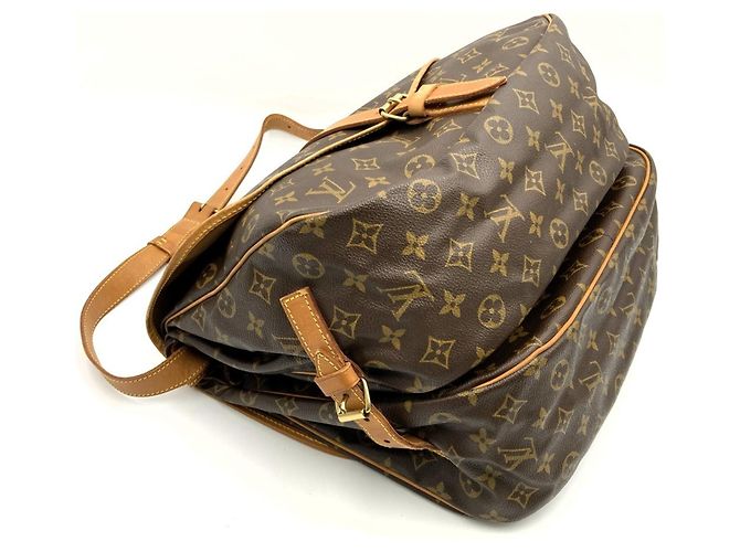Borsa a Spalla Louis Vuitton Saumur 30 Marrone Monogramma - vista 4