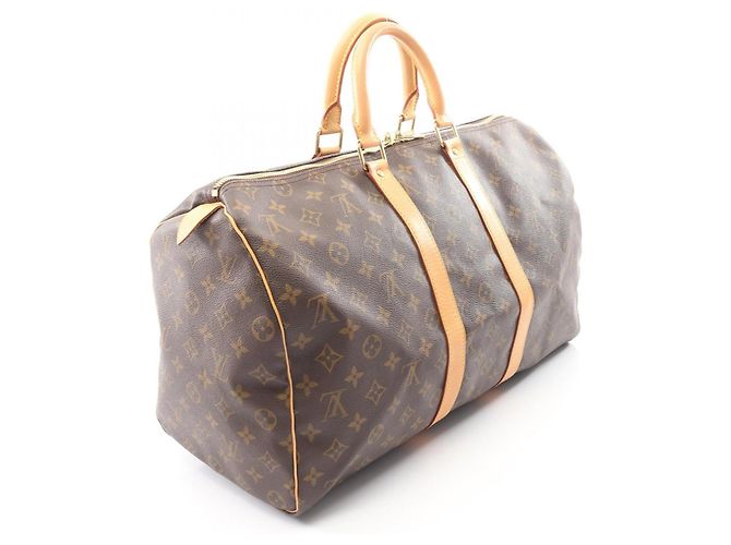 Borsa Boston Louis Vuitton Keepall 45 Monogram Marrone - vista 2