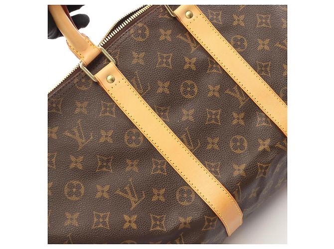 Borsa Boston Louis Vuitton Keepall 45 Monogram Marrone - vista 8