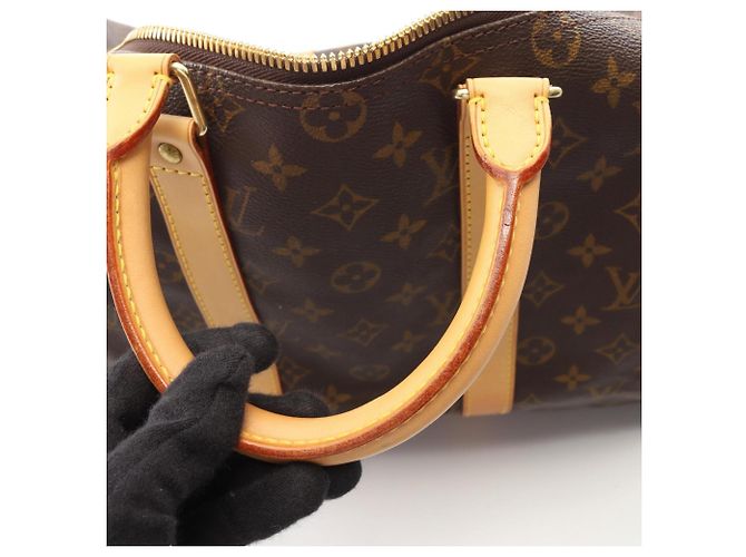 Borsa Boston Louis Vuitton Keepall 45 Monogram Marrone - vista 9