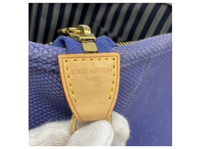 Borsa Tote Louis Vuitton Antigua Cabas GM Blu - vista 5