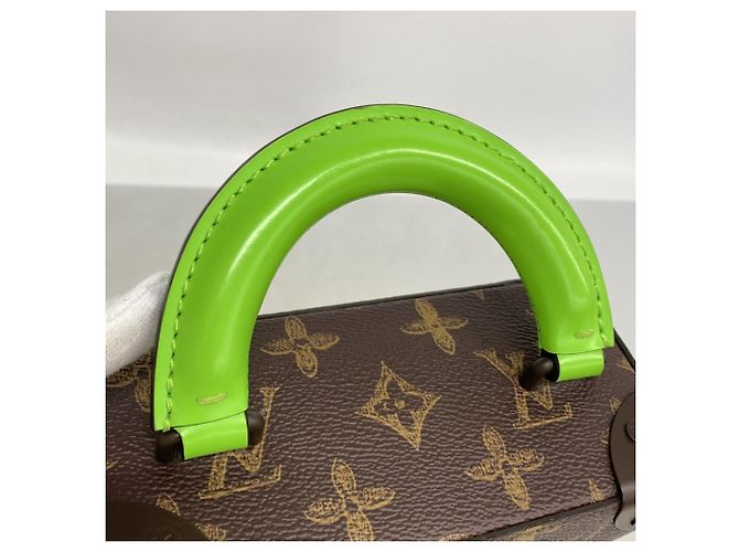 Borsa Louis Vuitton Monogram Vertical Box Trunk Marrone - vista 9