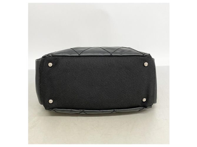 Chanel Paris Biarritz Canvas Schultertasche Schwarz - Ansicht 3