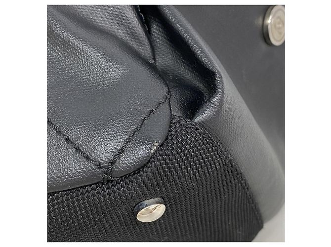 Chanel Paris Biarritz Canvas Schultertasche Schwarz - Ansicht 6