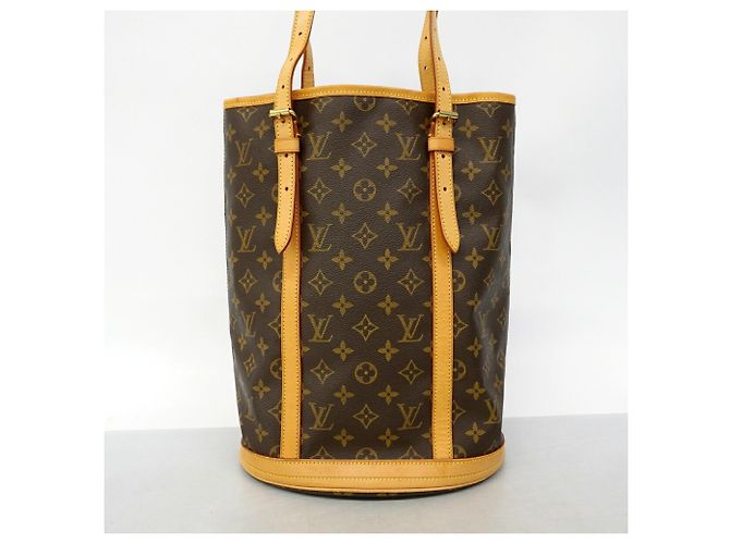 Borsa Tote Louis Vuitton Monogram Bucket GM Marrone - vista 13