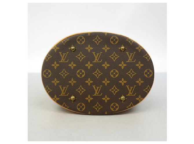 Borsa Tote Louis Vuitton Monogram Bucket GM Marrone - vista 3