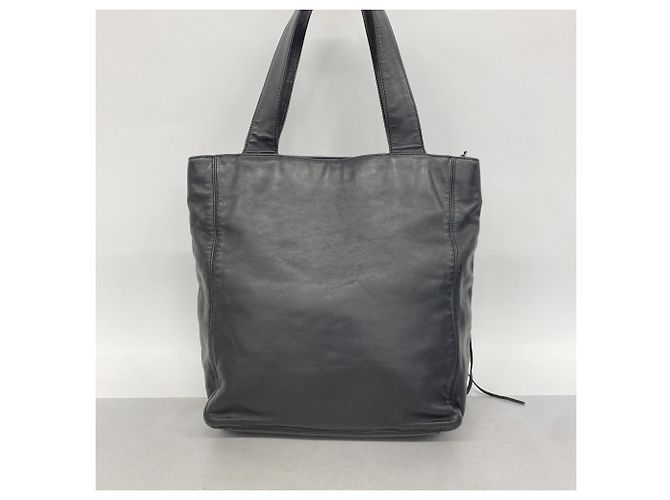 Chanel Tote Bag aus schwarzem Lammleder - Ansicht 9