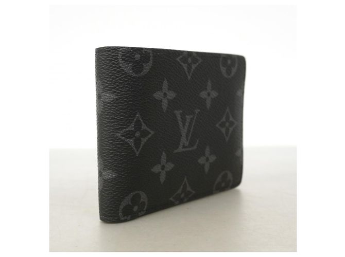 Portafoglio Slender Louis Vuitton Monogram Eclipse Nero - vista 2