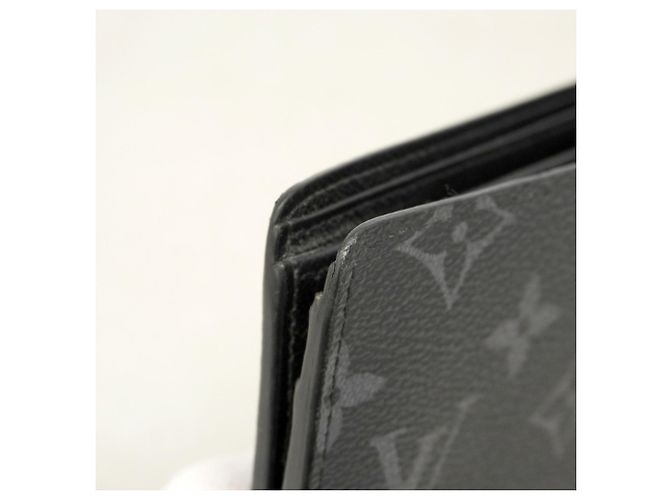 Portafoglio Slender Louis Vuitton Monogram Eclipse Nero - vista 6