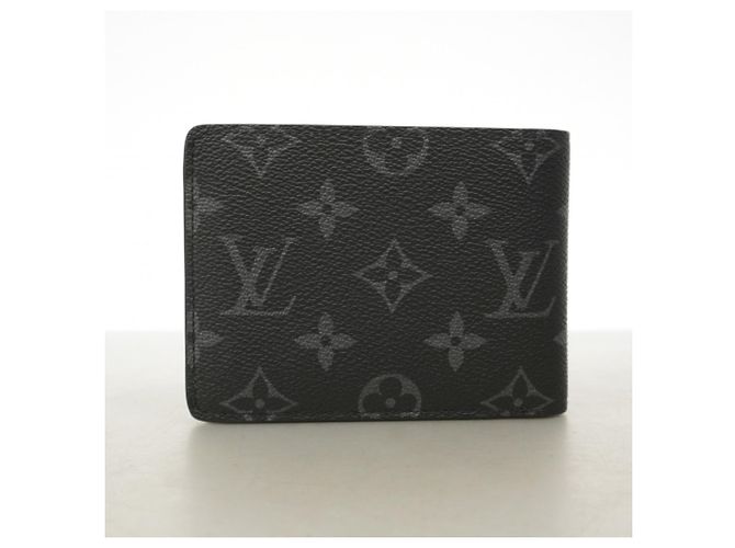 Portafoglio Slender Louis Vuitton Monogram Eclipse Nero - vista 8