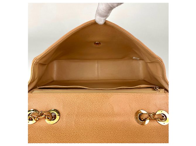 Borsa a Spalla Chanel Mademoiselle Beige - vista 10