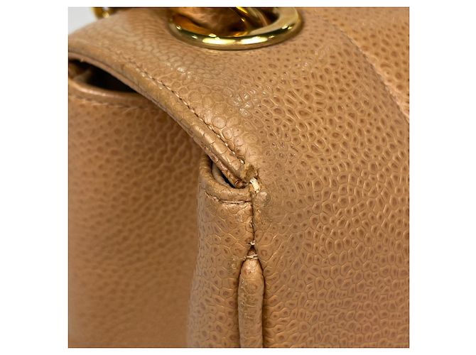 Borsa a Spalla Chanel Mademoiselle Beige - vista 4