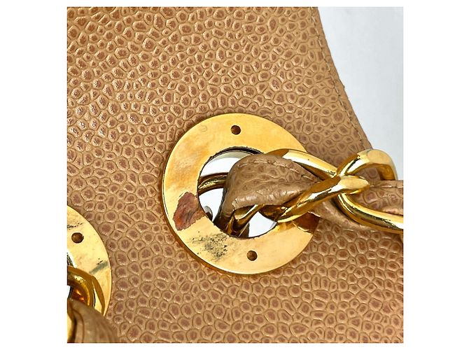 Borsa a Spalla Chanel Mademoiselle Beige - vista 5