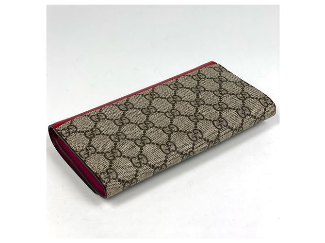 Cartera larga Gucci GG Pattern Roja Beige - vista 2