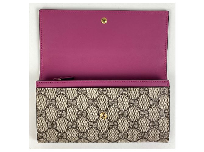 Cartera larga Gucci GG Pattern Roja Beige - vista 8