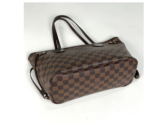 Borsa Tote Louis Vuitton Damier Brown Neverfull PM Marrone Damier ebene - vista 2