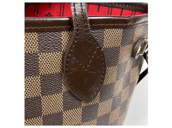 Borsa Tote Louis Vuitton Damier Brown Neverfull PM Marrone Damier ebene - vista 4