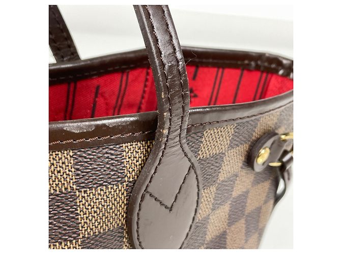 Borsa Tote Louis Vuitton Damier Brown Neverfull PM Marrone Damier ebene - vista 5