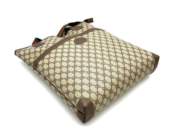 Borsa Tote Old GG Supreme Gucci Sherry Brown da donna Marrone - vista 3