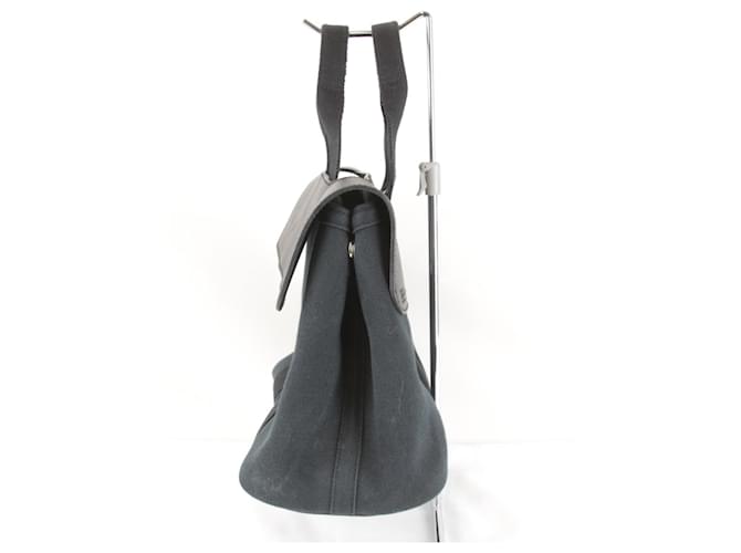 Borsa Hermès con pochette Nero Bianco - vista 3