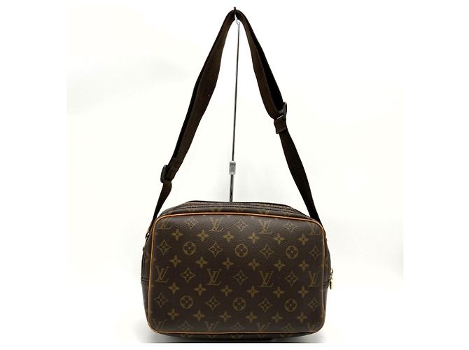 Borsa a tracolla Louis Vuitton Reporter PM Marrone Monogramma - vista 3