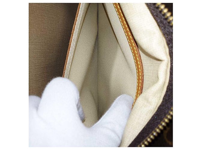Borsa a tracolla Louis Vuitton Reporter PM Marrone Monogramma - vista 8
