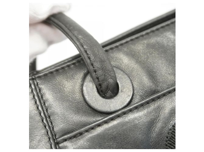 Borsa Tote Chanel in pelle nera Nero - vista 10