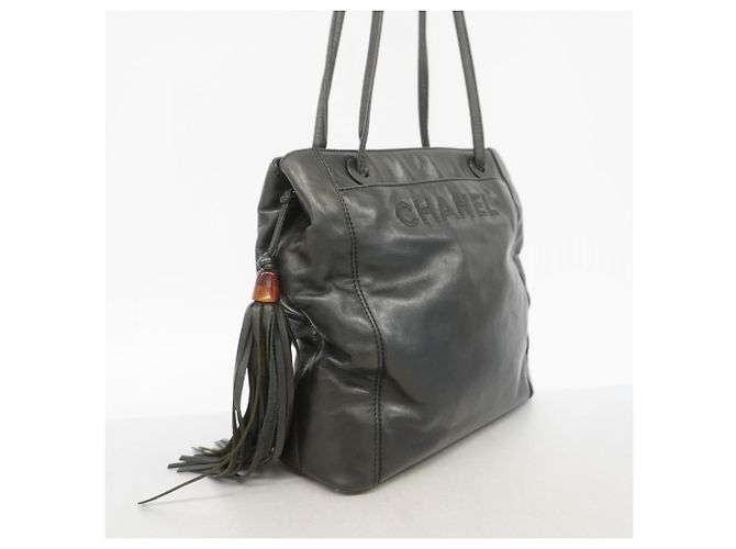 Borsa Tote Chanel in pelle nera Nero - vista 2