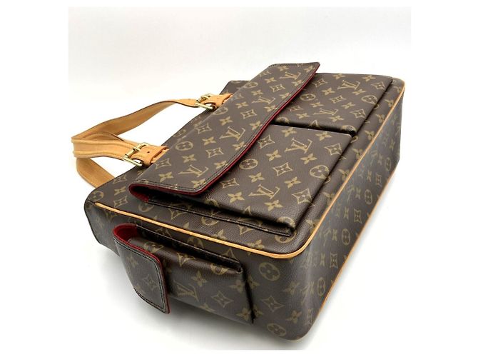 Borsa Louis Vuitton M51162 Multipli-Cité Marrone Monogramma - vista 3
